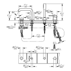Смеситель для ванны GROHE Essence на 4 отверстия, на край ванны, суперсталь (19578DC1)