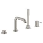 Смеситель для ванны GROHE Essence на 4 отверстия, на край ванны, суперсталь (19578DC1)