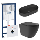Комплект инсталляции GROHE Rapid SL NW0145/S с унитазом Aqueduto OVO Plus OVOT0240 и раковиной Aqueduto ESPIRAL ESP0240 (NW0461)
