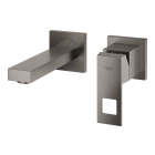 Внешняя часть смесителя для раковины GROHE Eurocube на 2 отверстия, S-Size, темный графит матовый (19895AL0)