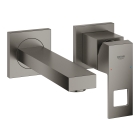 Внешняя часть смесителя для раковины GROHE Eurocube на 2 отверстия, S-Size, темный графит матовый (19895AL0)