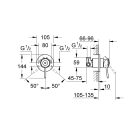 Смеситель для душа GROHE BauClassic в комплекте с монтажной частью, хром (29048000)