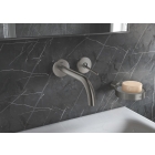 Внешняя часть смесителя для раковины GROHE Atrio Joy настенного монтажа на 2 отверстия, темный графит матовый (19918AL3)