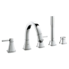 Смеситель для ванны GROHE Grandera двухвентильный, на 5 отверстий, на край ванны, хром (19919000)