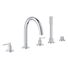 Смеситель для ванны GROHE Atrio двухвентильный, на 5 отверстий, на край ванны, хром (19922003)