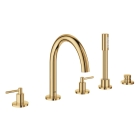 Смеситель для ванны GROHE Atrio двухвентильный, на 5 отверстий, на край ванны, холодный рассвет глянец (19922GL3)