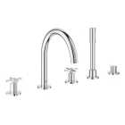 Смеситель для ванны GROHE Atrio двухвентильный, на 5 отверстий, на край ванны, хром (19923003)