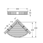 Полочка-решетка угловая GROHE BauCosmopolitan, L-Size, хром (40663001)