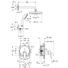 Душевая система GROHE Eurosmart Cosmopolitan со смесителем для ванны, хром (25219001)