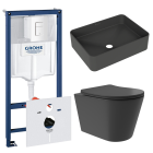 Комплект инсталляции GROHE Rapid SL 38772SH0 с унитазом Aqueduto CONE Plus CONT0240 и раковиной Aqueduto ESPIRAL ESP0440 (NW0496)