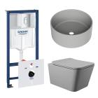 Комплект инсталляции GROHE Rapid SL NW0145/S с унитазом Aqueduto MACIO MAC0130 и раковиной Aqueduto ESPIRAL D400 ESP0130 (NW0405)
