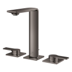 Смеситель для раковины GROHE Allure на 3 отверстия, с донным клапаном, M-Size, темный графит глянец (20188A01)
