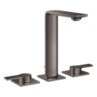 Смеситель для раковины GROHE Allure на 3 отверстия, с донным клапаном, M-Size, темный графит глянец (20188A01)