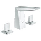 Смеситель для раковины GROHE Allure Brilliant на 3 отверстия, с донным клапаном и низким изливом, хром (20342000)