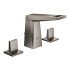 Смеситель для раковины GROHE Allure Brilliant на 3 отверстия, с донным клапаном и низким изливом, темный графит матовый (20342AL0)