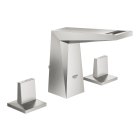 Смеситель для раковины GROHE Allure Brilliant на 3 отверстия, с донным клапаном и низким изливом, суперсталь (20342DC0)