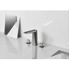 Смеситель для раковины GROHE Allure Brilliant на 3 отверстия, с донным клапаном и высоким изливом, темный графит матовый (20344AL0)