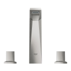 Смеситель для раковины GROHE Allure Brilliant на 3 отверстия, с донным клапаном и высоким изливом, суперсталь (20344DC0)