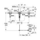 Смеситель для раковины GROHE Eurocube на 3 отверстия, суперсталь (20351DC0)