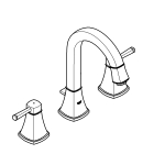 Смеситель для раковины GROHE Grandera двухвентильный на 3 отверстия, с донным клапаном, теплый закат глянец (20389DA0)