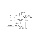Кран для раковины GROHE Start Flow, без функции смешивания, хром (20577000)