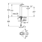 Смеситель для раковины GROHE Eurocube, XL-Size, суперсталь (23406DC0)