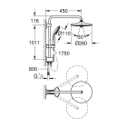Душевая система GROHE Vitalio Joy System 260 с переключателем потоков, хром (27357002)