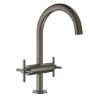 Смеситель для раковины GROHE Atrio двухвентильный, темный графит матовый (21019AL3)