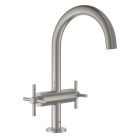 Смеситель для раковины GROHE Atrio двухвентильный, суперсталь (21019DC3)
