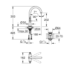 Смеситель для раковины GROHE Atrio двухвентильный, суперталь (21022DC3)