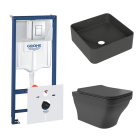 Комплект инсталляции GROHE Rapid SL 38775001 с унитазом Aqueduto ESTETA EST0140 и раковиной накладная Aqueduto ESPIRAL ESP0340 (NW0370)