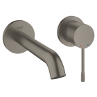 Внешняя часть смесителя для раковины GROHE Essence скрытого монтажа, на 2 отверстия, M-Size, темный графит матовый (29192AL1)