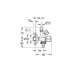 Вентиль угловой GROHE комбинированный 1/2″-3/8″ для подключения смесителей, хром (22035000)