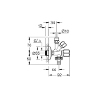 Вентиль угловой GROHE комбинированный 1/2″-3/8″ для подключения смесителей, хром (22036000)