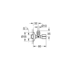 Вентиль угловой GROHE 1/2 дюйма-3/8 дюйма, 1 шт, темный графит, глянец (22037A00)