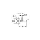 Вентиль угловой GROHE 1/2″-3/8″ для подключения смесителей, хром (22039000)