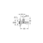 Вентиль угловой GROHE 1/2 дюйма-3/8 дюйма, 1 шт, темный графит, матовый (22039AL0)