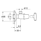 Вентиль угловой 1/2 дюйма GROHE Atlanta, хром (22917000)