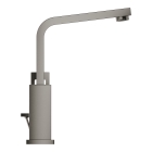 Смеситель для раковины GROHE Eurocube с донным клапаном и высоким изливом, темный графит матовый (23135AL0)