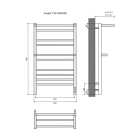 Полотенцесушитель электрический Aquatek Альфа П10 500x900, хром AQ EL RRP1090CH