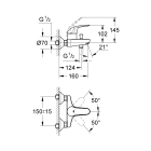 Смеситель для ванны GROHE Start Eco, хром (23270000)
