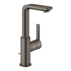 Смеситель для раковины GROHE Lineare, высокий излив, с донным клапаном, темный графит матовый (23296AL1)