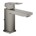 Смеситель для раковины GROHE Eurocube с донным клапаном, темный графит матовый (23445AL0)