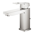 Смеситель для раковины GROHE Eurocube с донным клапаном, суперсталь (23445DC0)