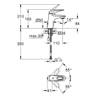 Смеситель для раковины GROHE Eurostyle с цепочкой, хром (23566003)