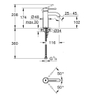 Смеситель для раковины GROHE Essence, S-size, теплый закат матовый (23590DL1)