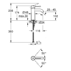 Смеситель для раковины GROHE Essence, S-size, теплый закат глянец (23590DA1)