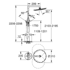 Душевая система GROHE Essence New с однорычажным смесителем, хром (23741001)