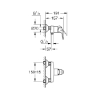 Смеситель для душа GROHE Start Flow, хром (23771000)