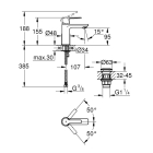 Смеситель для раковины GROHE Lineare с донным клапаном, суперсталь (23791DC1)